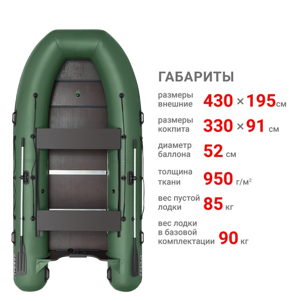 430 С Лодка (зеленый 108061)